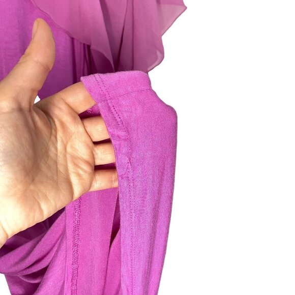 Lane Bryant  Womens Solid Ruffled Radiant Orchid Pink halter Top Plus Size 22/24 - Picture 9 of 9